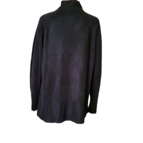 Quacker Factory Zip Up black Jacket Women's Long Sleeve size L - Picture 3 of 5